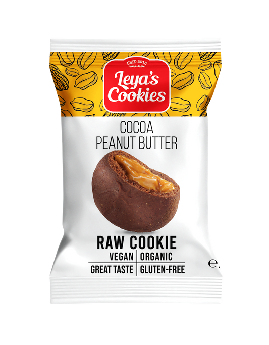 LEYA´S RAW COOKIES MANTECA DE CACAHUETE Y CACAO