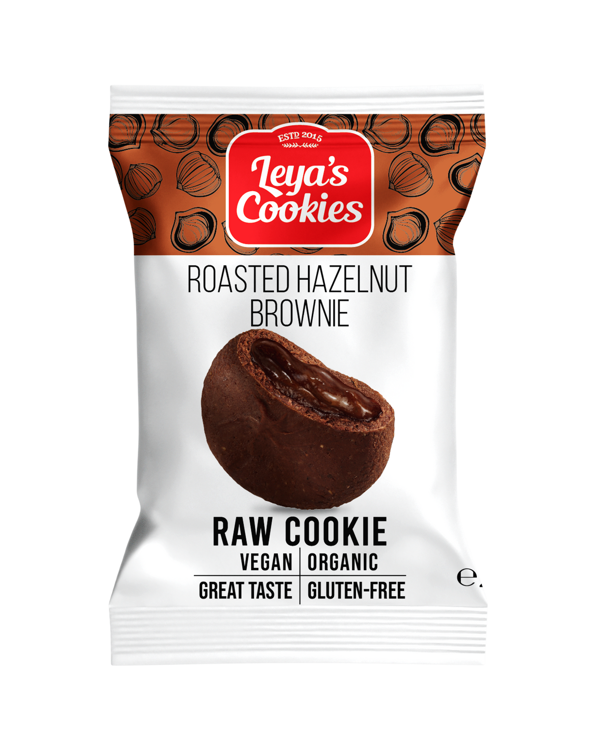 LEYA´S RAW COOKIES BROWNIE DE AVELLANAS TOSTADAS