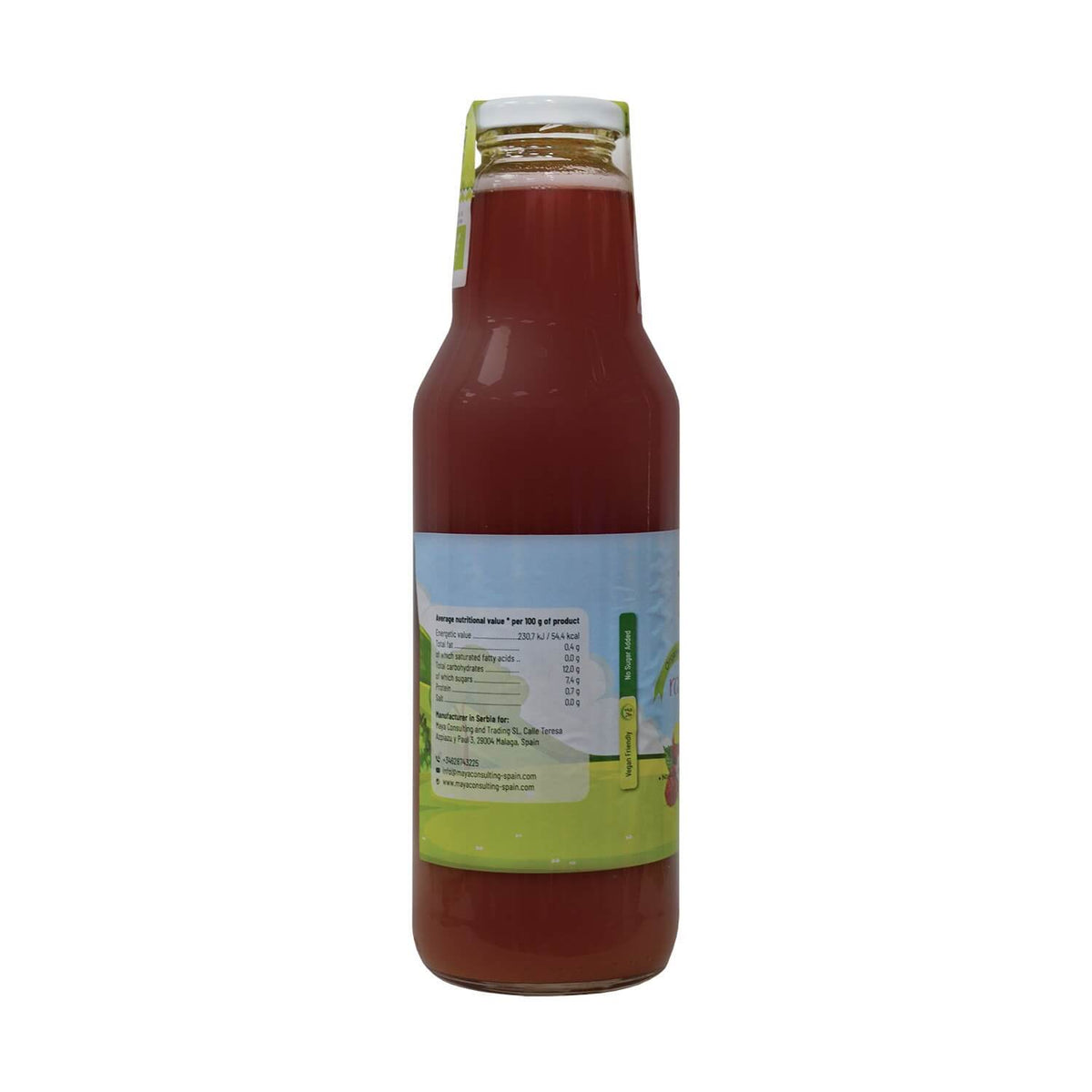 Zumo Orgánico de frambuesa y manzana