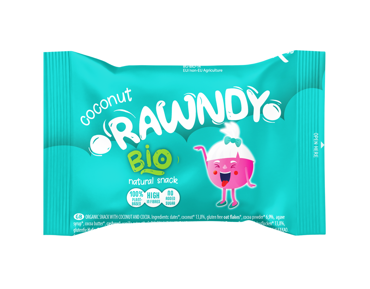 RAWNDY RAW COOKIES NIÑOS COCO Y CACAO